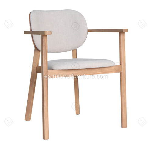 Marco de madera con silla de acento de tapicería